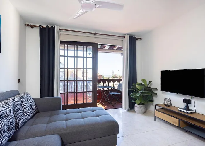 Lägenhet Home2book Beachfront Canarian Style Balcony House *